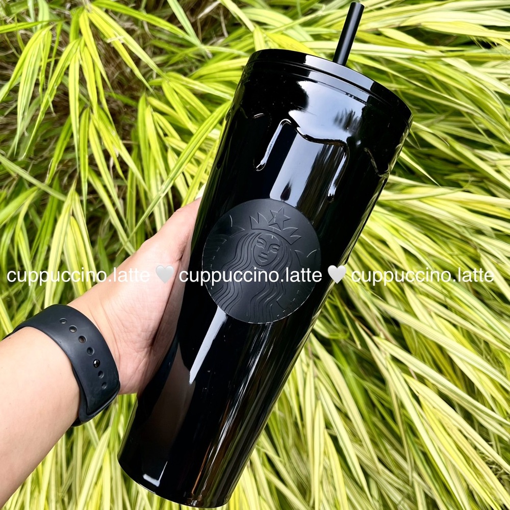 🖤LAST ONE🦇Starbucks 2024 Matte Black Drip Slime Halloween Venti Tumbler
